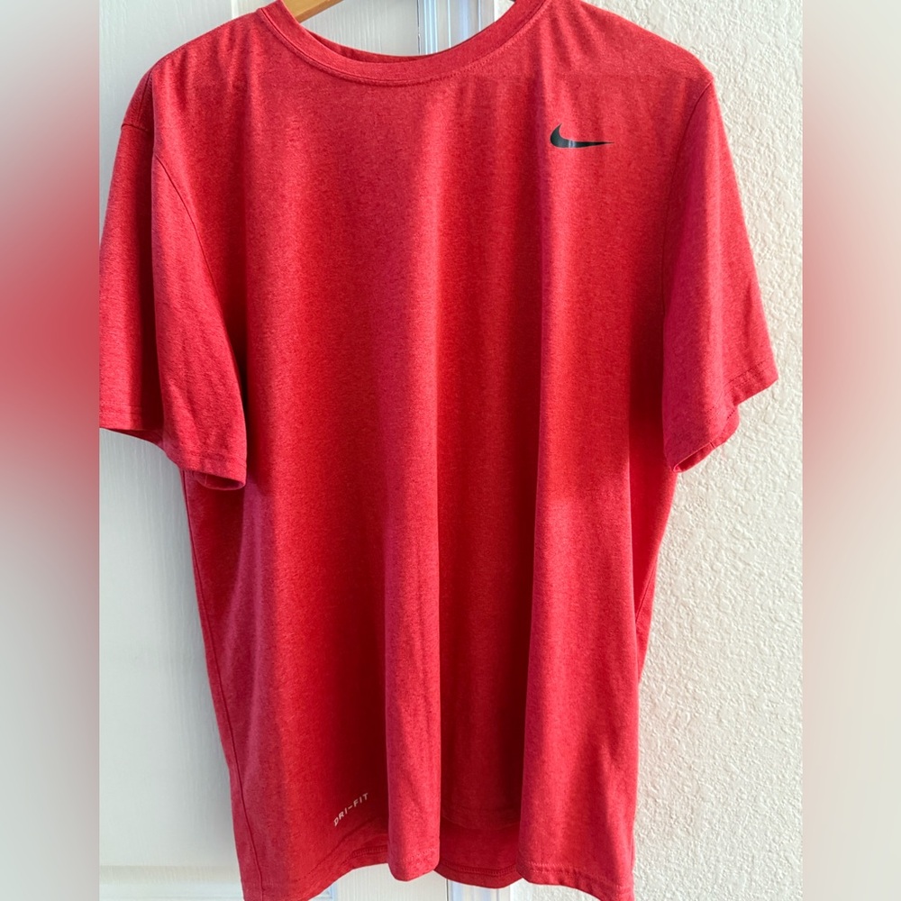 Nike Men's Legend Dri Fit Tee-Heathered Red